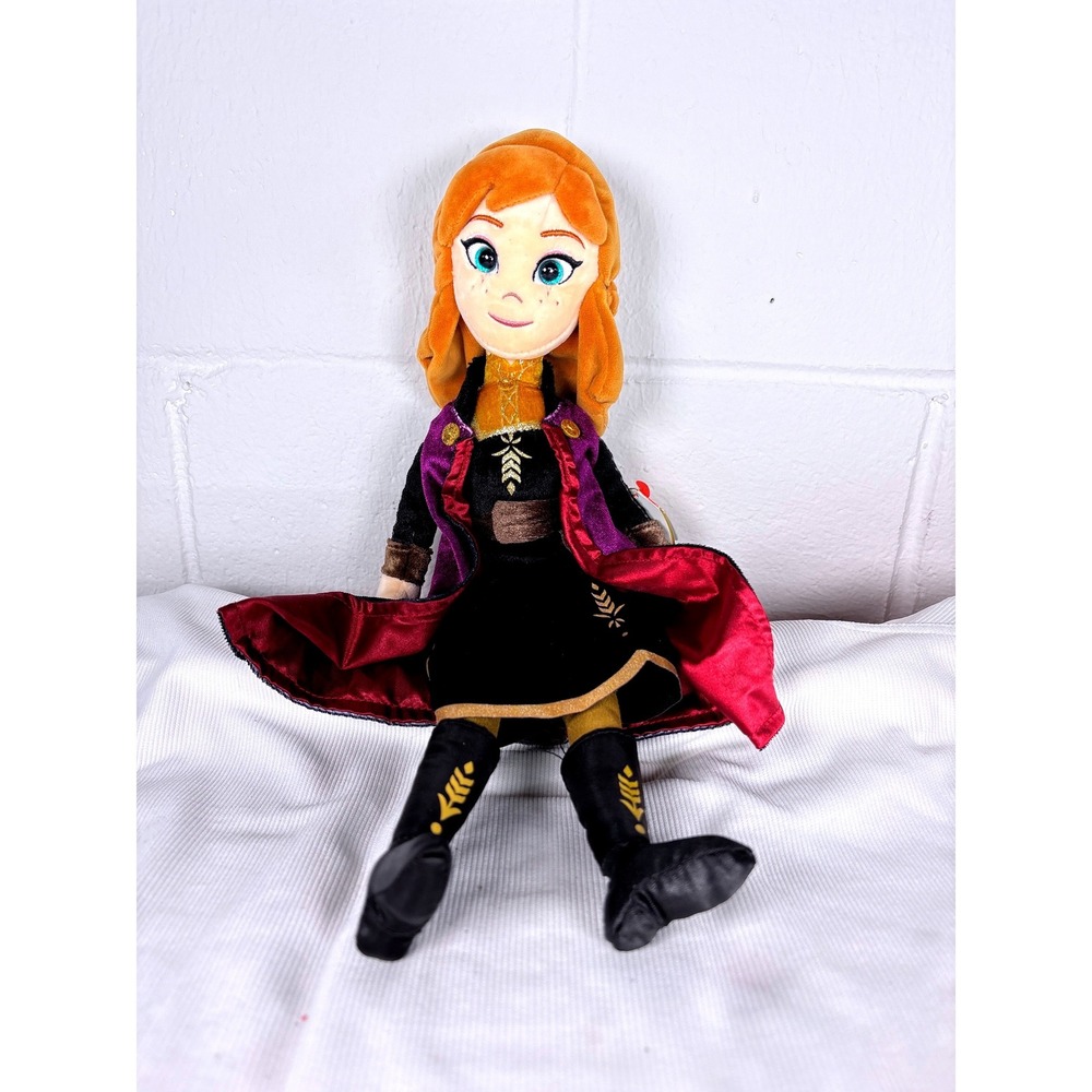 Ty Sparkle Disney Frozen II Anna Beanie Baby Plush Doll Purple Cape NWT